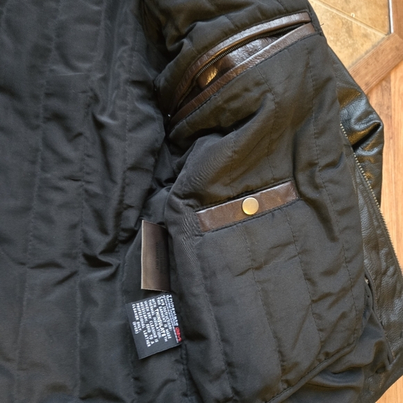 Wilsons Leather Jacket Zip & Button 3M Thinsulate Lining Men's Size Medium - Picture 6 of 10
